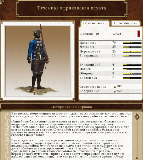 Африканские наемники - юнит в Empire Total War