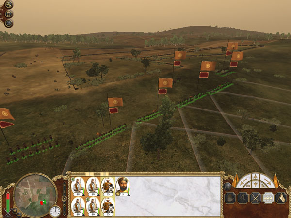 Расстановка войск во время битвы в Empire Total War