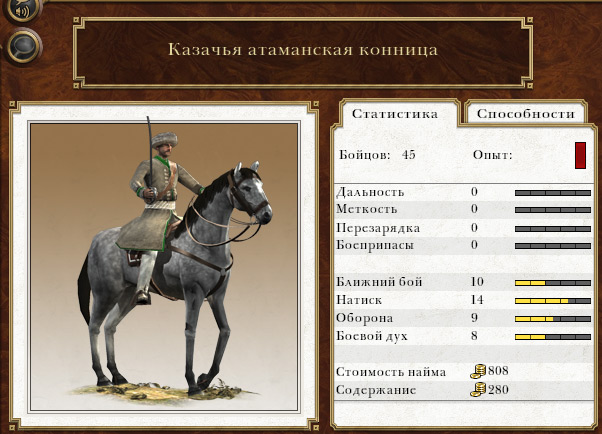 Казачья атаманская конница в Empire Total War