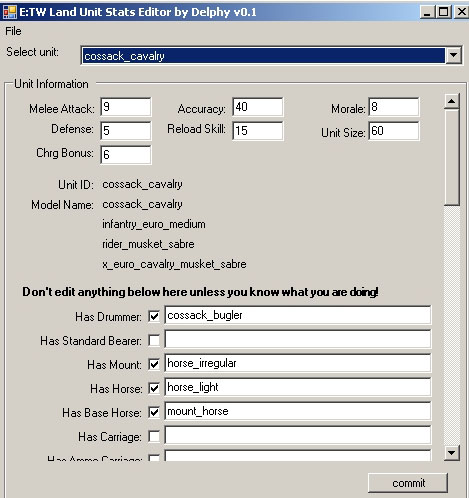 Land Unit Stats Editor